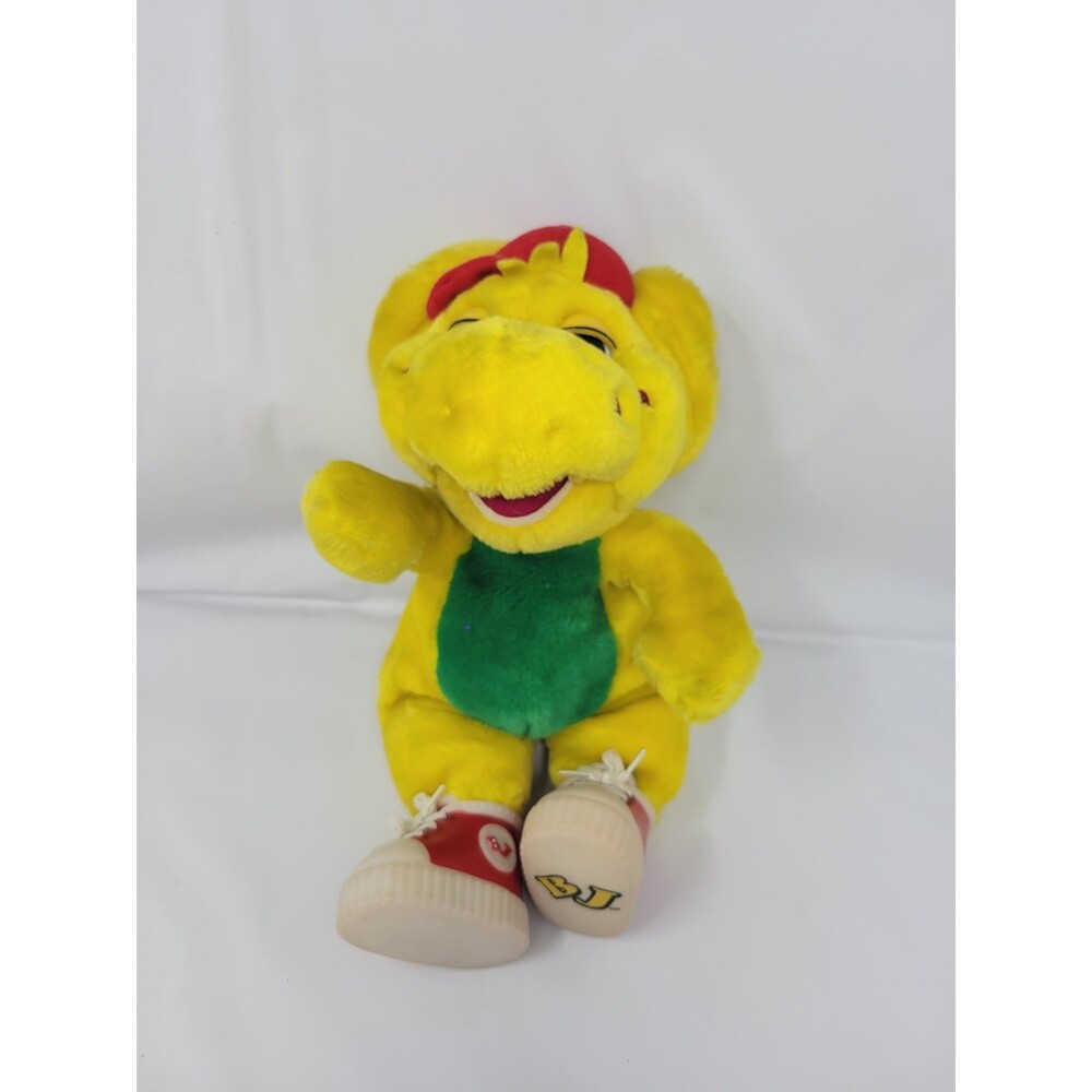 RARE Vintage BJ Yellow Plush Dino 12" Barney Friend Stuffed Toy 1994 Lyons Plush